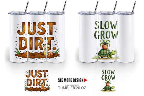 Tumbler Messy Growth Reluctant Blooming Sublimation artnoy 