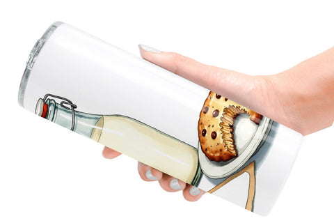 Tumbler Mid-Century Christmas Mail Retro Watercolor Sublimation artnoy 