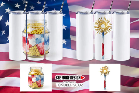 Tumbler Midnight Sparkle Patchwork Watercolor Sublimation artnoy 