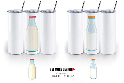 Tumbler Milk Bottle Sublimation artnoy 