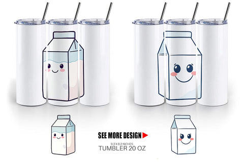 Tumbler Milk Carton Sublimation artnoy 
