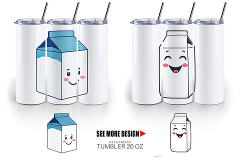 Tumbler Milk Carton Sublimation artnoy 