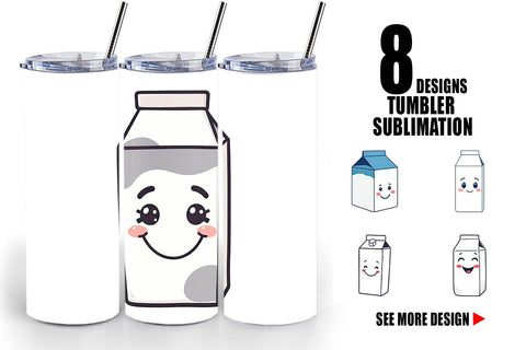 Tumbler Milk Carton Sublimation artnoy 