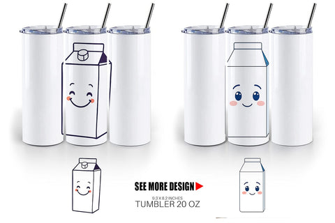 Tumbler Milk Carton Sublimation artnoy 