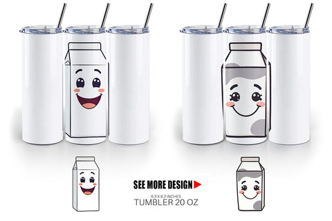 Tumbler Milk Carton Sublimation artnoy 
