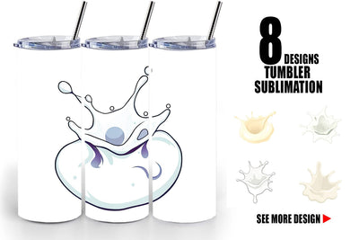 Tumbler Milk Splash Sublimation artnoy 