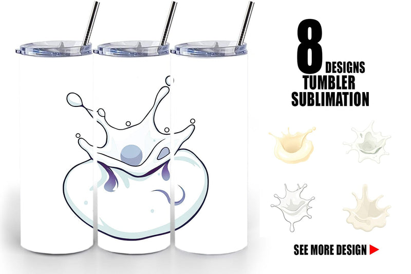 Tumbler Milk Splash Sublimation artnoy 