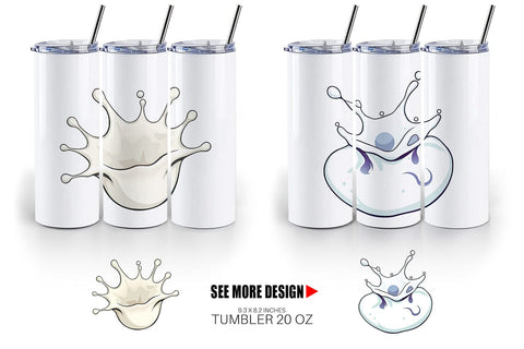 Tumbler Milk Splash Sublimation artnoy 