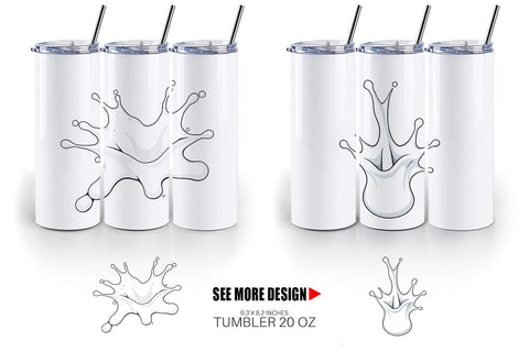 Tumbler Milk Splash Sublimation artnoy 