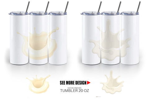 Tumbler Milk Splash Sublimation artnoy 