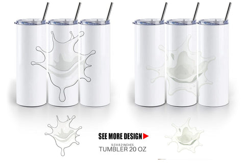 Tumbler Milk Splash Sublimation artnoy 