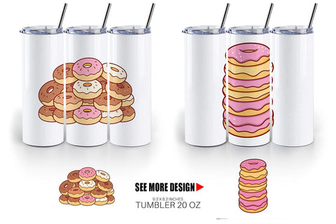 Tumbler Mini Donut Stack Sublimation artnoy 