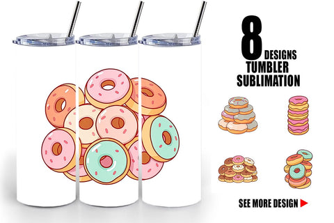 Tumbler Mini Donut Stack Sublimation artnoy 