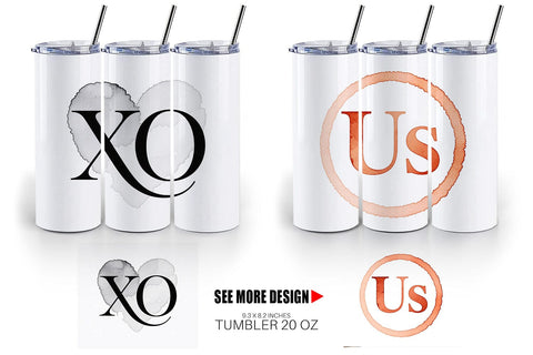 Tumbler Minimalist Romance Watercolor Sublimation artnoy 