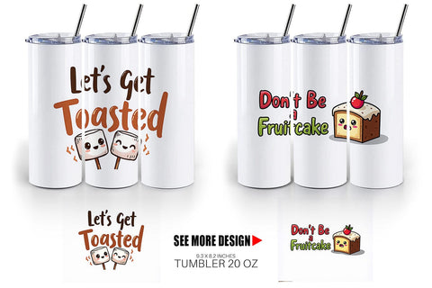 Tumbler Misfit Holiday Treats: Funny Foodie Quotes Sublimation artnoy 
