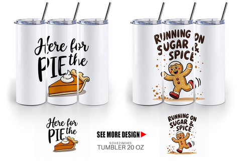 Tumbler Misfit Holiday Treats: Funny Foodie Quotes Sublimation artnoy 