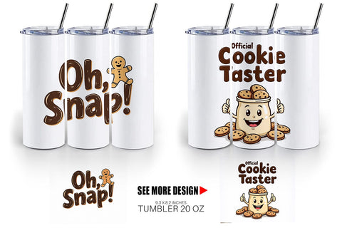 Tumbler Misfit Holiday Treats: Funny Foodie Quotes Sublimation artnoy 