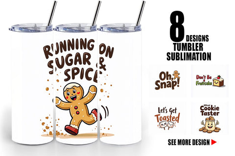 Tumbler Misfit Holiday Treats: Funny Foodie Quotes Sublimation artnoy 