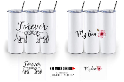 Tumbler Modern Jungle Heart Minimalist Valentine Quotes Sublimation artnoy 