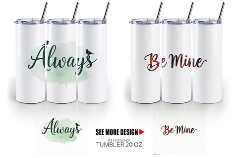 Tumbler Modern Jungle Heart Minimalist Valentine Quotes Sublimation artnoy 