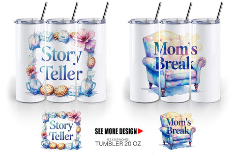 Tumbler Mom Reading Quotes Sublimation artnoy 