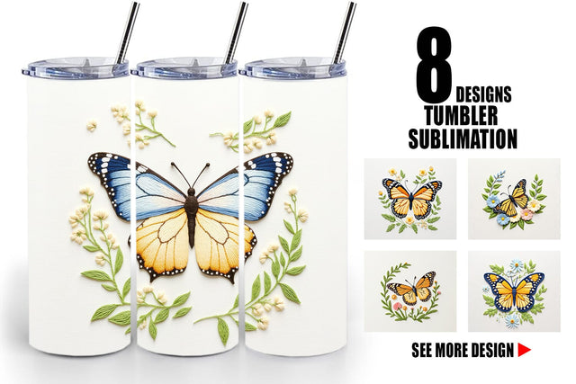 Tumbler Monarch Butterfly Sublimation artnoy 