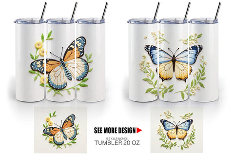 Tumbler Monarch Butterfly Sublimation artnoy 