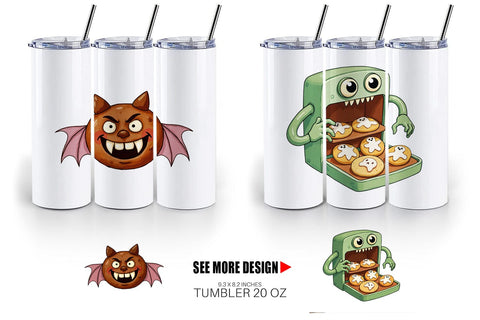 Tumbler Monster Halloween Bakery Sublimation artnoy 