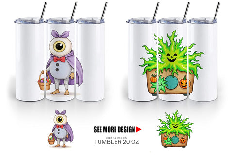 Tumbler Monster Halloween Bakery Sublimation artnoy 