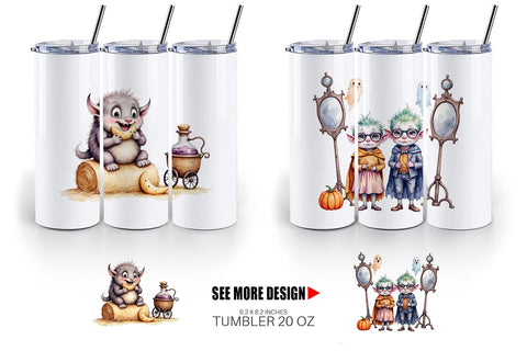 Tumbler Monster Night Market Sublimation artnoy 