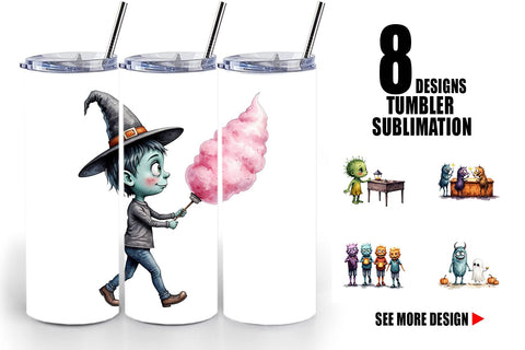 Tumbler Monster Night Market Sublimation artnoy 