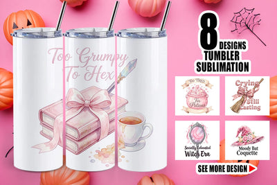 Tumbler Moody Coquette Spell Watercolor Sublimation artnoy 