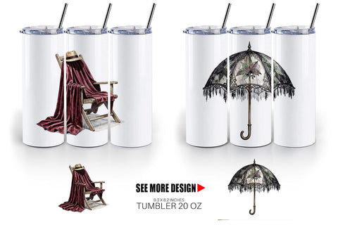 Tumbler Moody Dark Academia Beach Read Sublimation artnoy 