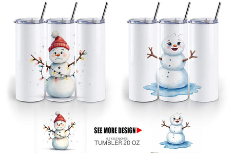 Tumbler Moody Snowmen Sublimation artnoy 