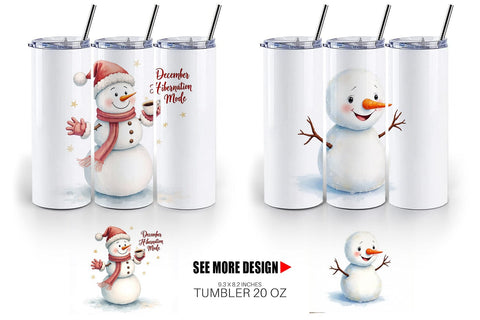 Tumbler Moody Snowmen Sublimation artnoy 
