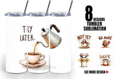 Tumbler Morning Grump Coffee Sarcastic Quotes Sublimation artnoy 