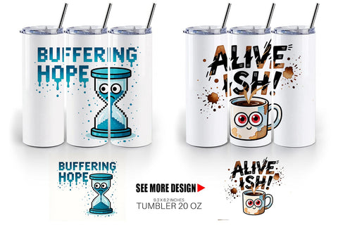 Tumbler Morning Resurrection Caffeinated Chaos Quotes Sublimation artnoy 