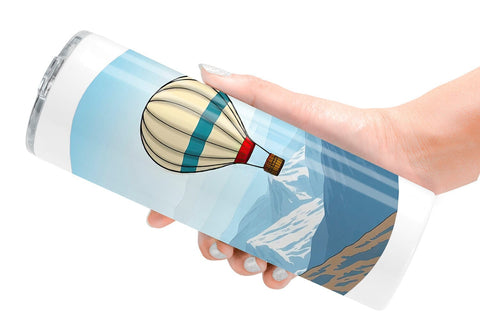 Tumbler Mountain Hot Air Balloon Sublimation artnoy 