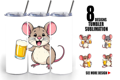 Tumbler Mouse Beer Day Sublimation artnoy 