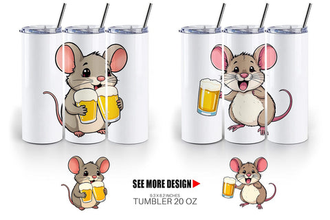 Tumbler Mouse Beer Day Sublimation artnoy 