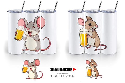 Tumbler Mouse Beer Day Sublimation artnoy 