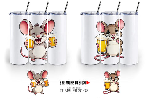 Tumbler Mouse Beer Day Sublimation artnoy 
