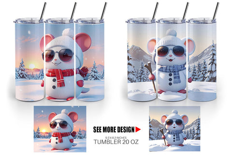 Tumbler Mouse Christmas Sublimation artnoy 