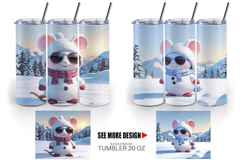 Tumbler Mouse Christmas Sublimation artnoy 