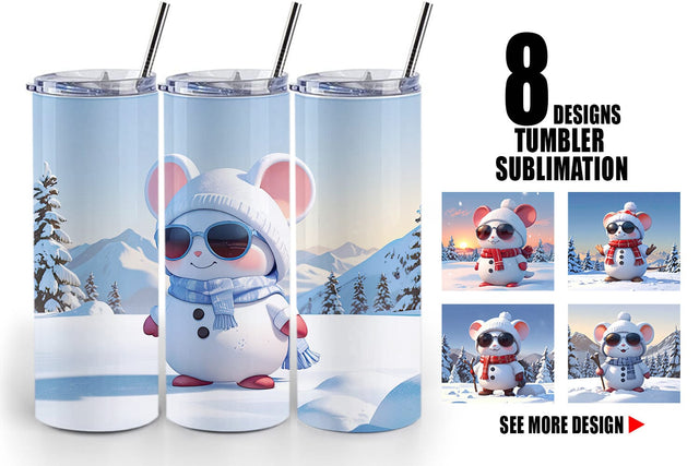 Tumbler Mouse Christmas Sublimation artnoy 