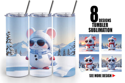 Tumbler Mouse Christmas Sublimation artnoy 
