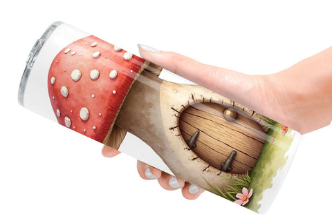 Tumbler Mushroom Homes Sublimation artnoy 