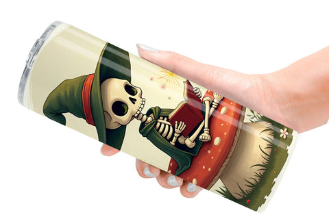 Tumbler Mushroom Mage Skeletons Sublimation artnoy 
