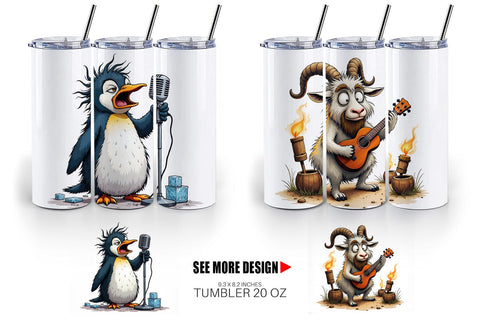 Tumbler Music Critters Sublimation artnoy 