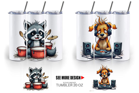 Tumbler Music Critters Sublimation artnoy 